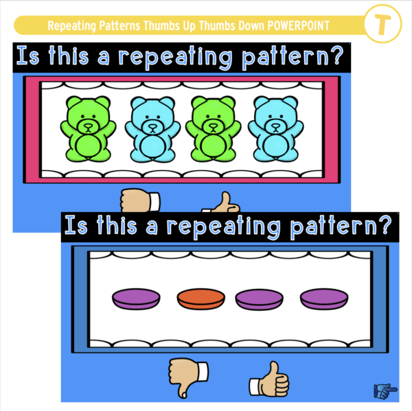Repeating PaRepeating Patterns Thumbs Up Thumbs Down POWERPOINT - Image 3